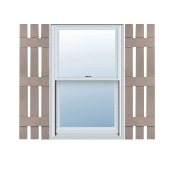 Ekena Millwork Mid-America Vinyl, TailorMade Three Board Spaced (3 Batten), Board-n-Batten Shutters, S31258008, PR S31258008 - main